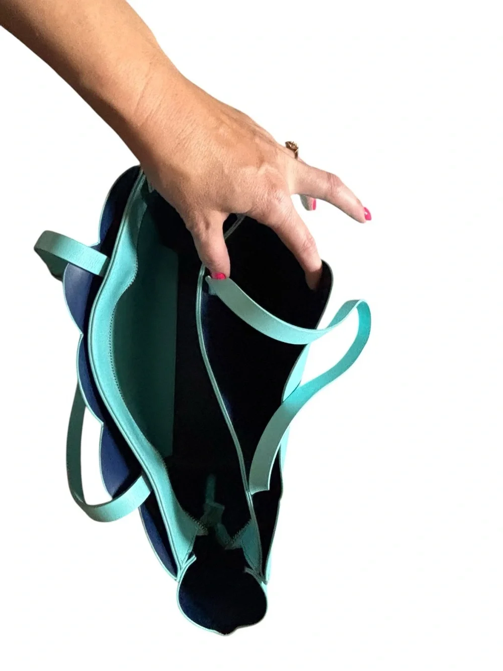 kate spade Scalloped Shoulder Tote in Aqua Blue
